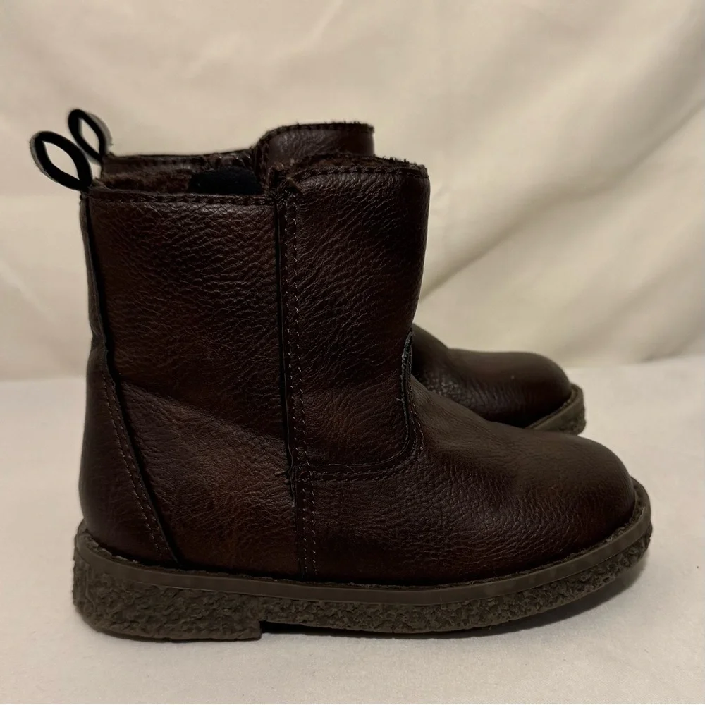 GAP Shoes Chelsea Brown Zip Cowboy Boots With Fleece‎ Lining Size 7C